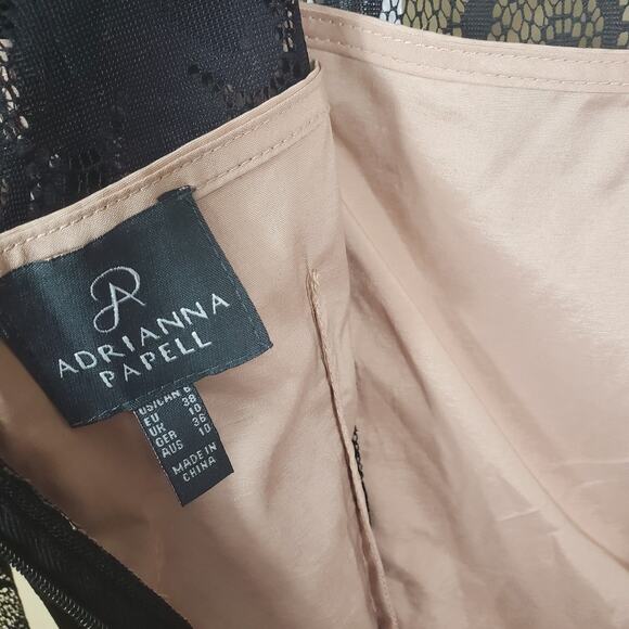 Adrianna Papell Black Lace Sheath Dress Women's Size 6 - Picture 11 of 12